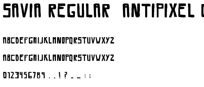Savia Regular  ANTIPIXEL_COM_AR font